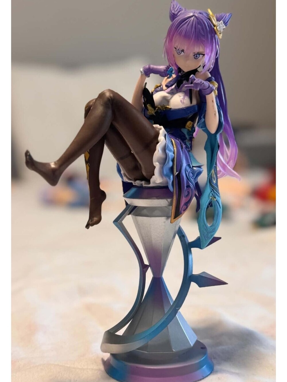 Genshin Impact Keqing Figures Two-Dimensional Game Anime Beautiful Girl Statue